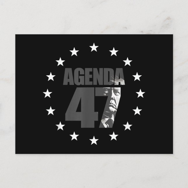 Carte Postale Agenda 47 Campagne patriotique de réélection de Tr (Devant)