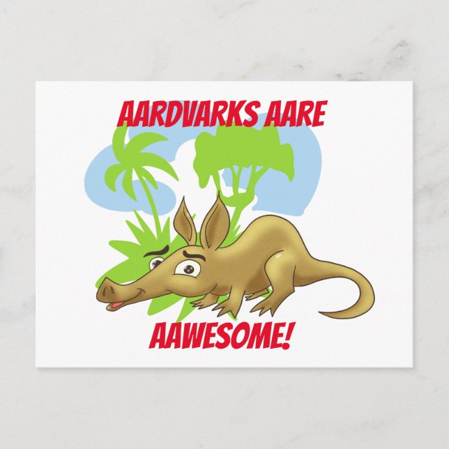 Carte Postale Agénial caartoon aardvark (Devant)
