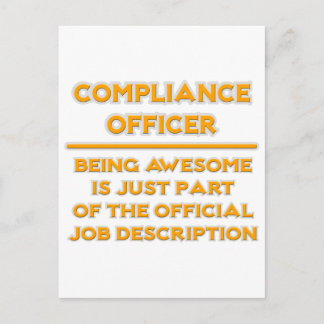 Carte Postale Agent de compliance Description du travail