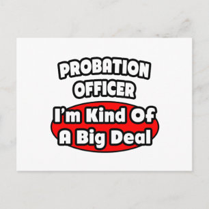 Carte Postale Agent de probation ... Gros accord