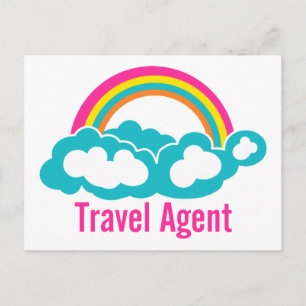 Carte Postale Agent de voyage Rainbow Cloud