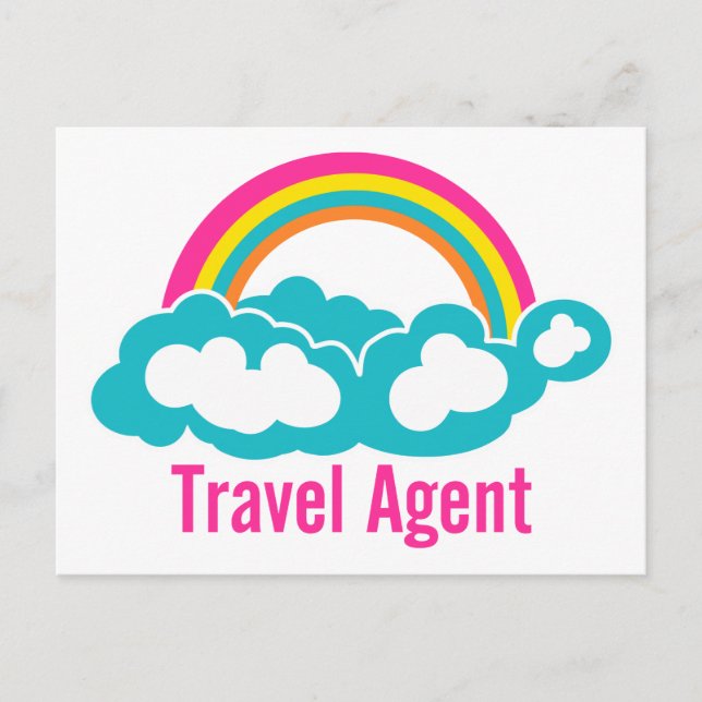 Carte Postale Agent de voyage Rainbow Cloud (Devant)
