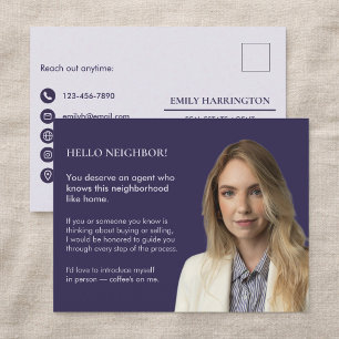 Carte Postale Agent Immobilier Classique Clé Introduction Violet