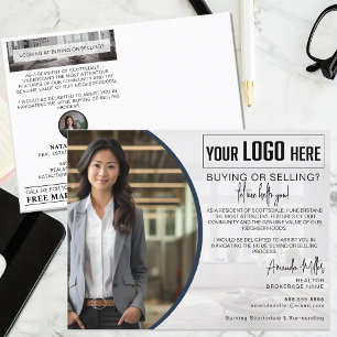 Carte Postale Agent immobilier de courtier de logos personnalisé