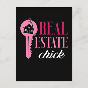 Carte Postale Agent immobilier Femme Funny Courtier immobilier