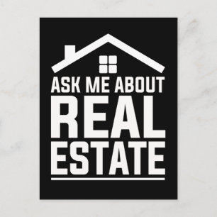Carte Postale Agent immobilier Funny Biens Courtier immobilier