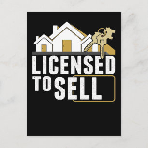 Carte Postale Agent immobilier Funny Courtier immobilier Humour