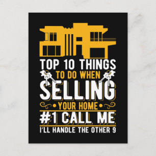 Carte Postale Agent immobilier Funny Courtier immobilier Humour