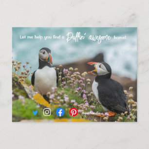 Carte Postale agent immobilier génial marketing de pouffin 