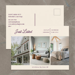 Carte Postale Agent immobilier moderne de prunes tout juste list