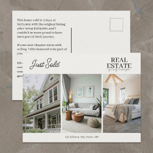 Carte Postale Agent Immobilier Neutre Moderne A Vendu