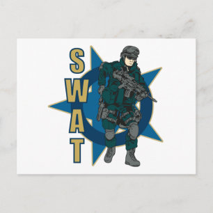 Carte Postale Agent SWAT