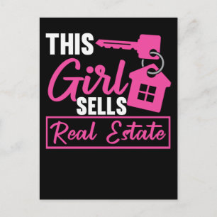 Carte Postale Agente immobilière féminine Investisseur immobilie