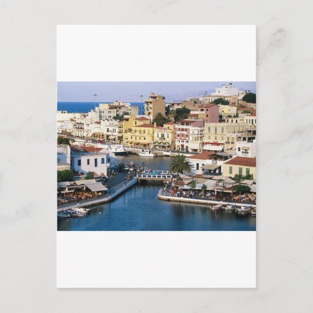 Carte Postale Agios Nikolaos Crète, Grèce (Devant)