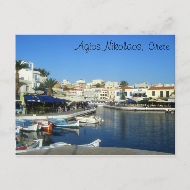 Carte Postale Agios Nikolaos, Crète, Grèce (Devant)