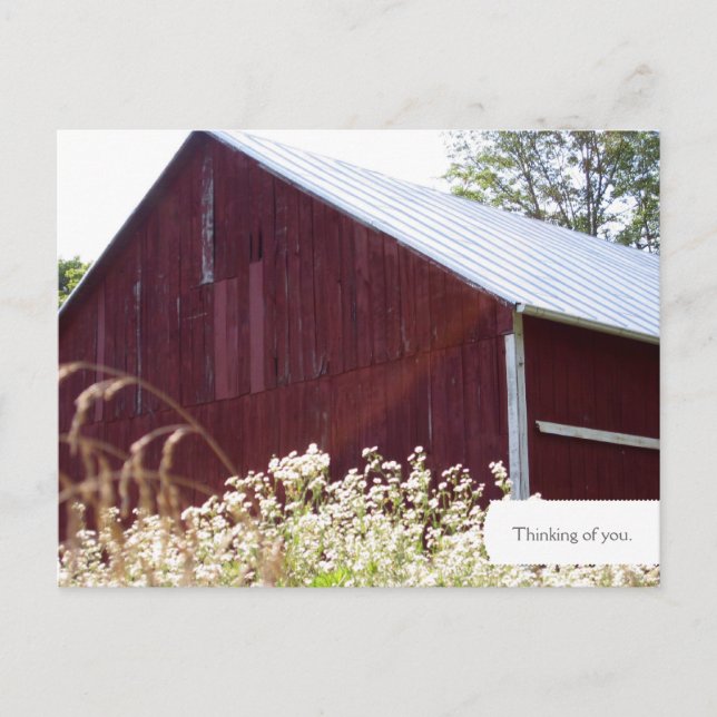 Carte postale agricole Rural Red Barn Farm (Devant)