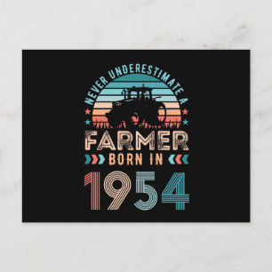 Carte Postale Agriculteur né 1954 70e Anniversaire Cadeau d'agri