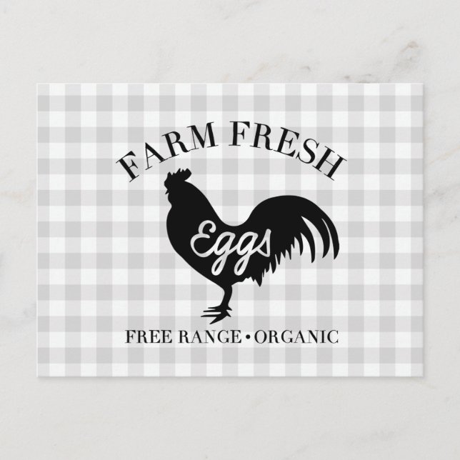Carte Postale Agritourisme Poulet frais Pays En vichy (Devant)