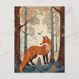 Carte Postale AI Forest Fox