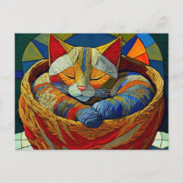 Carte Postale AI Yarn Cat