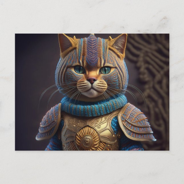 Carte Postale AI Yarn Cat (Devant)