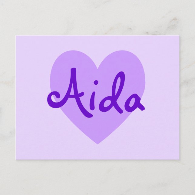 Carte Postale Aida en violet (Devant)