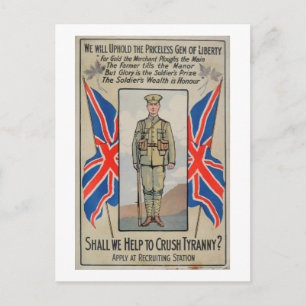 Carte Postale Aide à écraser la affiche tyrannie_propagande