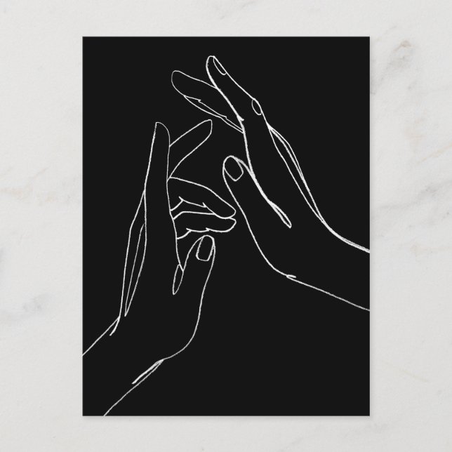 Carte Postale Aider les mains (Devant)