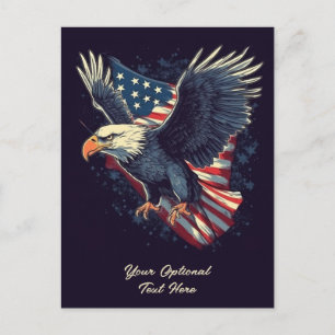 Carte Postale Aigle américain texte personnalisé