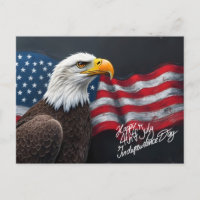 Aigle chauve avec drapeau américain Art du 4 juill