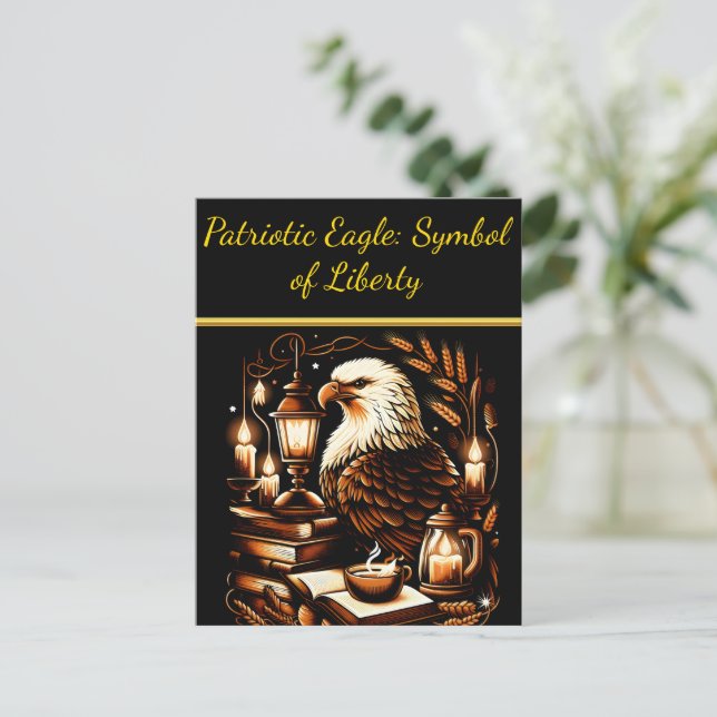 Carte Postale Aigle de la Liberté et de la Connaissance (Debout devant)