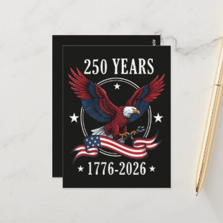 Carte Postale Aigle Et Drapeau 250 Ans 1776-2026 250ème