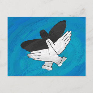 Carte Postale Aigle Ombre Sur Bleu