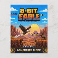 Aigle, Rétro Pixel Art 8-Bit