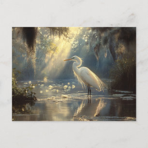 Carte Postale Aiguille majestueuse debout dans un marais serein 