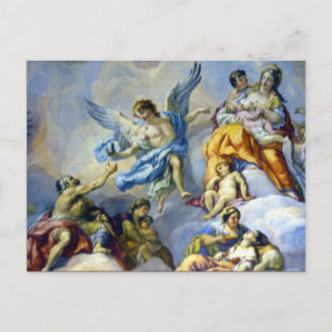 Carte Postale ailes d'ange en fresque