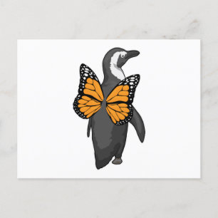 Carte Postale Ailes de papillon pingouin