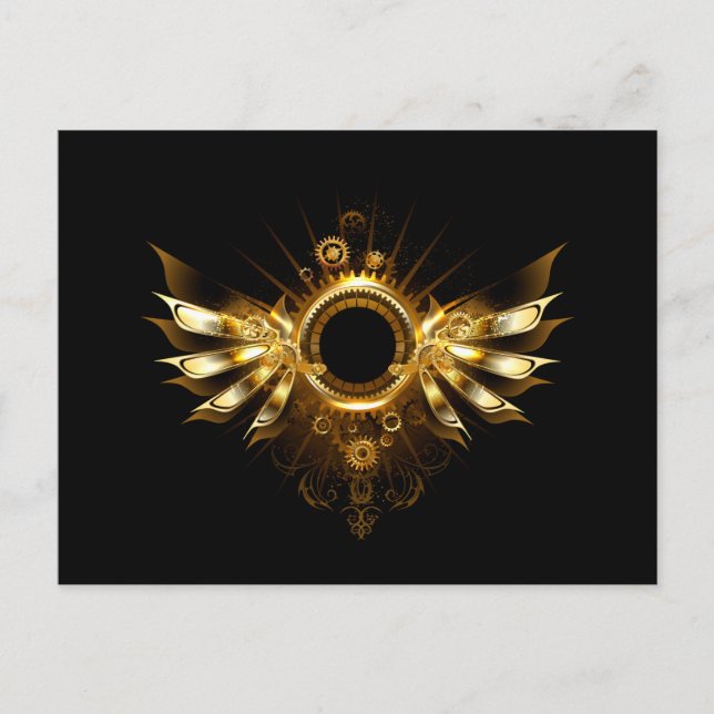 Carte Postale Ailes de Steampunk (Devant)
