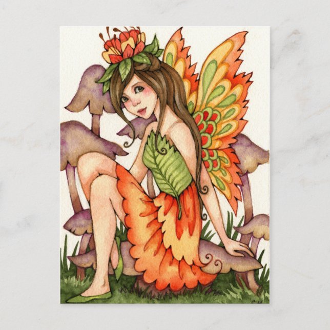 Carte Postale Ailes flamboyantes - Imaginaire d'automne (Devant)