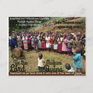 Carte Postale AIM-Uganda Praise Ye the Lord Postcard