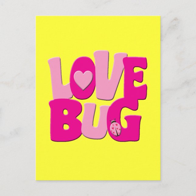 CARTE POSTALE AIMER BUG (Devant)