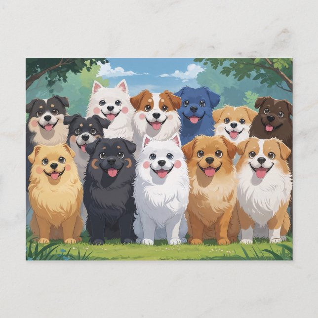 Carte Postale Aimer les chiens (Devant)