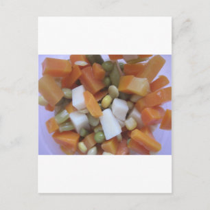 Carte Postale Aimer les légumes mixtes