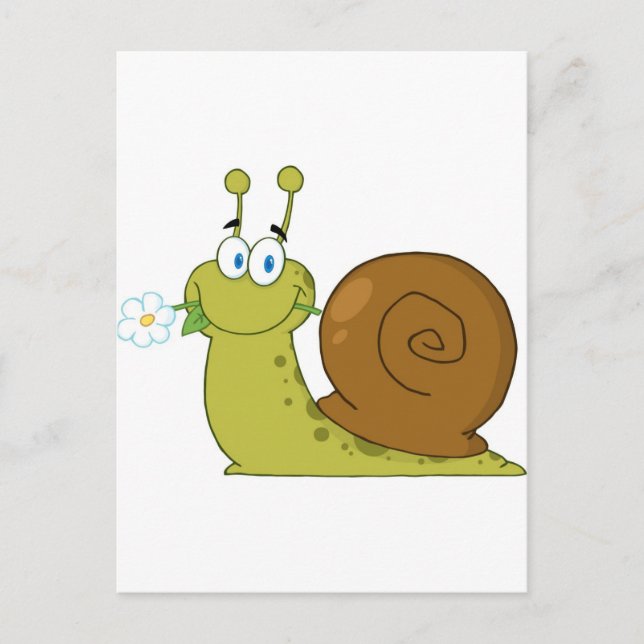 Carte Postale Aimer l'escargot (Devant)
