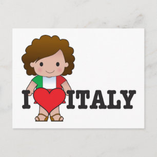 Carte Postale Aimer l'Italie