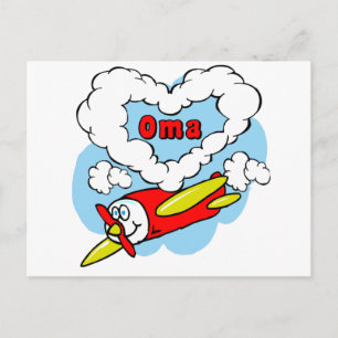 Carte Postale Aimer Oma Kids Avion