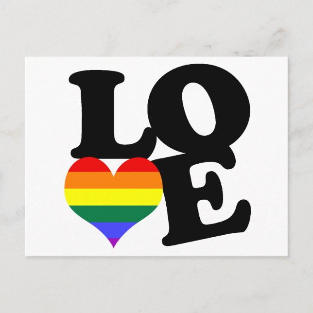 Carte Postale Aimer Rainbow Pride (Devant)