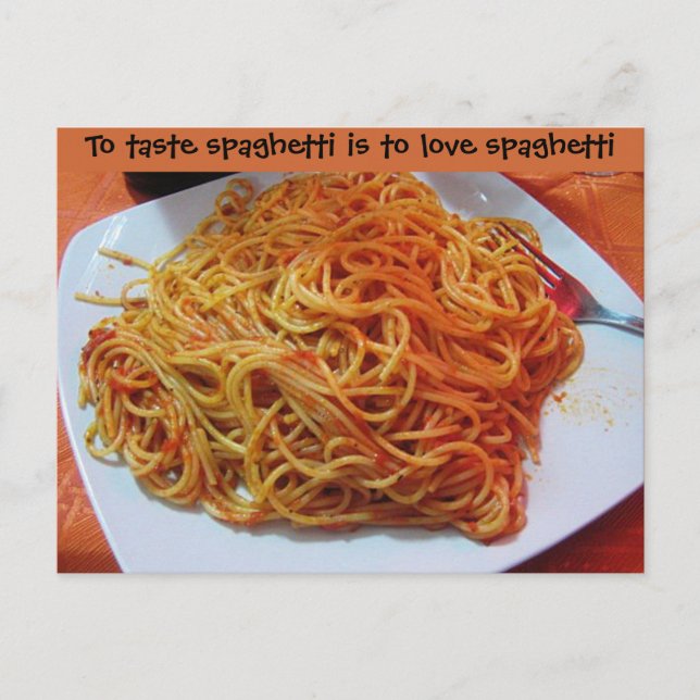 Carte Postale Aimer Spaghetti (Devant)