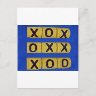 Carte Postale Aimer Tic-Tac-Toe