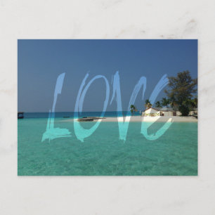 Carte Postale Aimer un graffiti blanc transparent